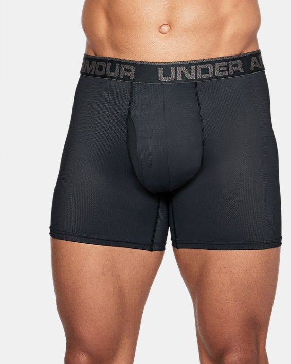 男士UA Tech™ Mesh 6英寸Boxerjock®內褲–2條裝, Black, pdpMainDesktop image number 0